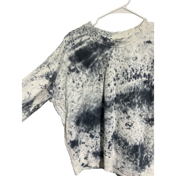 Lululemon Tie-Dye Sweatshirt Women's Oversized Fit Blue & White Cotton Blend Cas - Picture 2 of 7